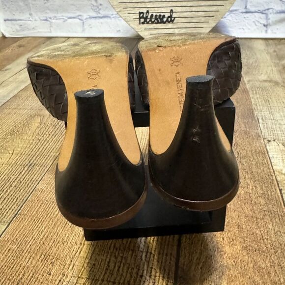 Bottega Veneta Woven Sandals Intrecciato Damier Leather Check Sz 38 US 8 COA - Picture 11 of 16